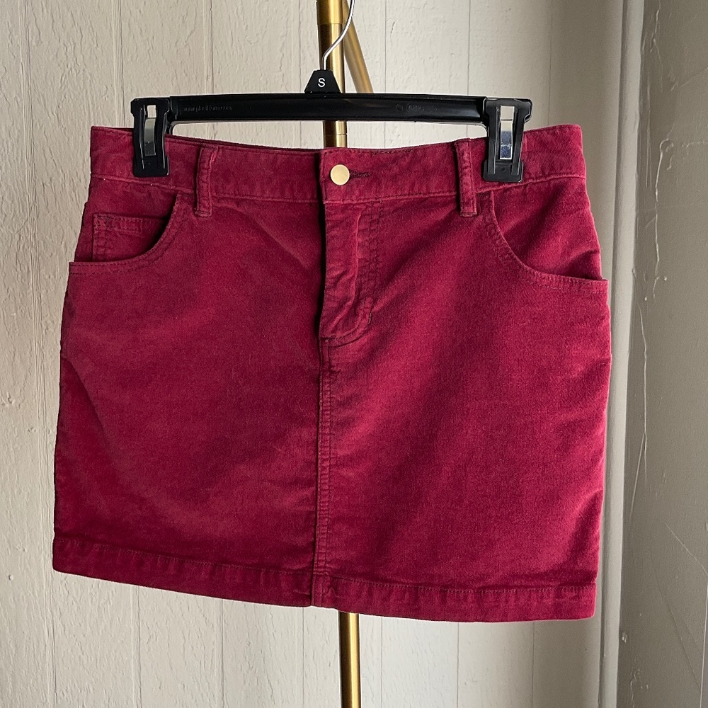 Maroon BDG Mini Skirt